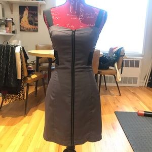 Lush sweetheart zip front dress